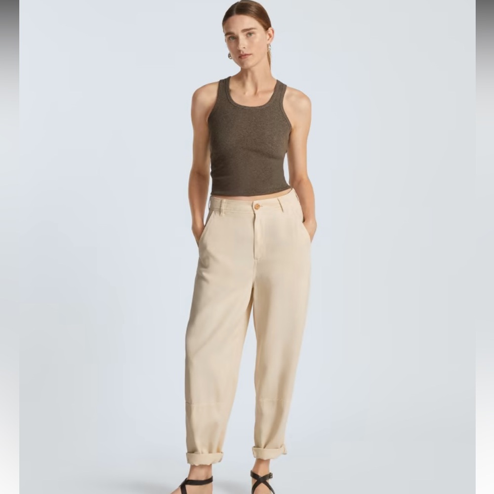 Everlane the chino buttersoft pant in color parchment